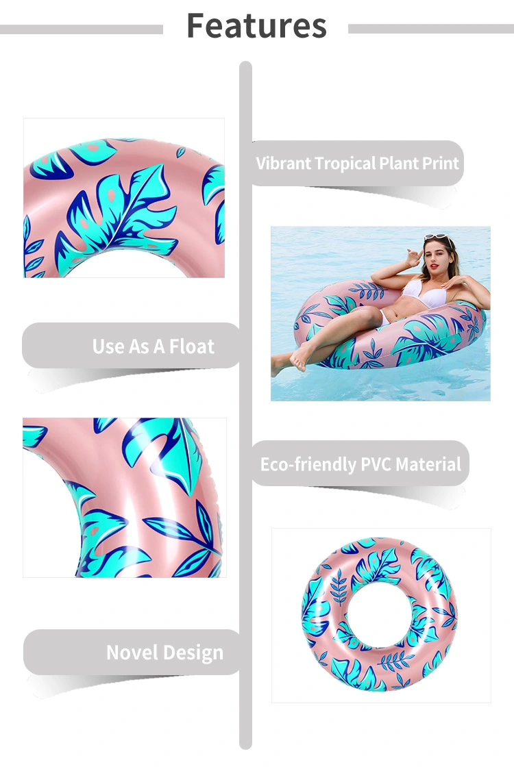 New Inflatable Tropical Plants Swim Ring Water Pool Float Toy