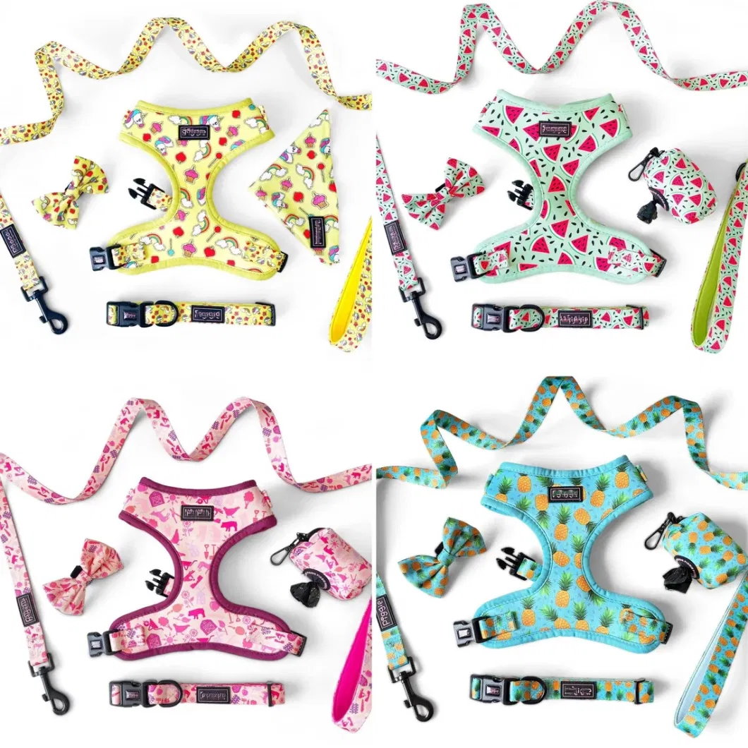 Adjustable Dog Harness - Watermelon Design Soft Padded Dog Harness