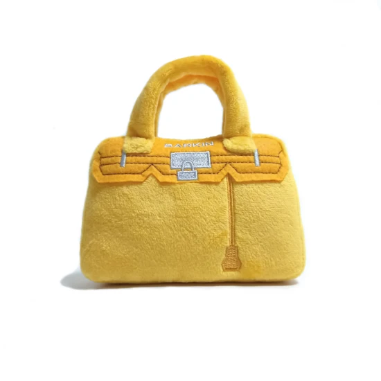 Hermes Bag Arancione Barkin Cane Giocattolo Peluche Morbido Peluche